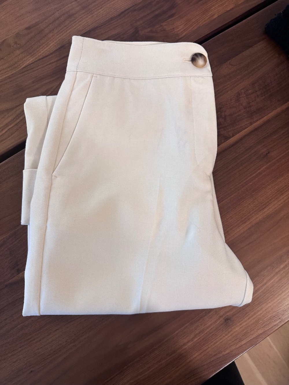 Sezane DAMON TROUSERS - Ecru - US 8 / France 40